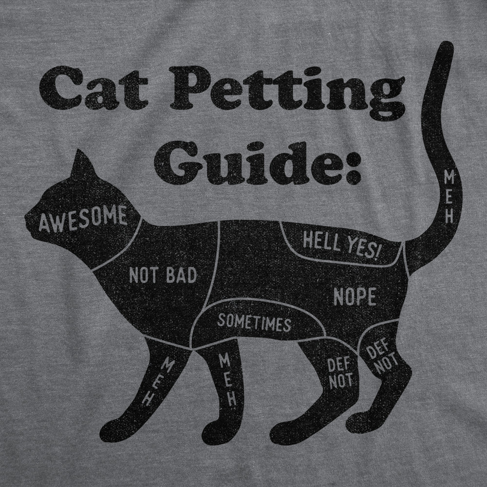 Womens Cat Petting Guide Tshirt Funny Pet Kitty Lover Crazy Cat Lady Novelty Tee Image 2