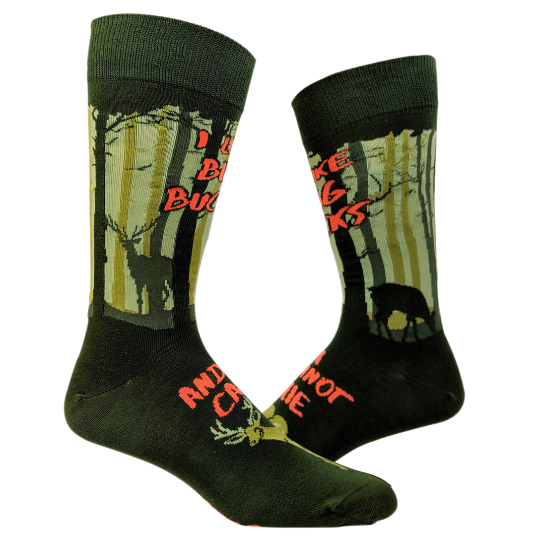 Mens I Like Big Bucks And I Cannot Lie Funny Hunting Gift Deer Hunter Socks Image 7