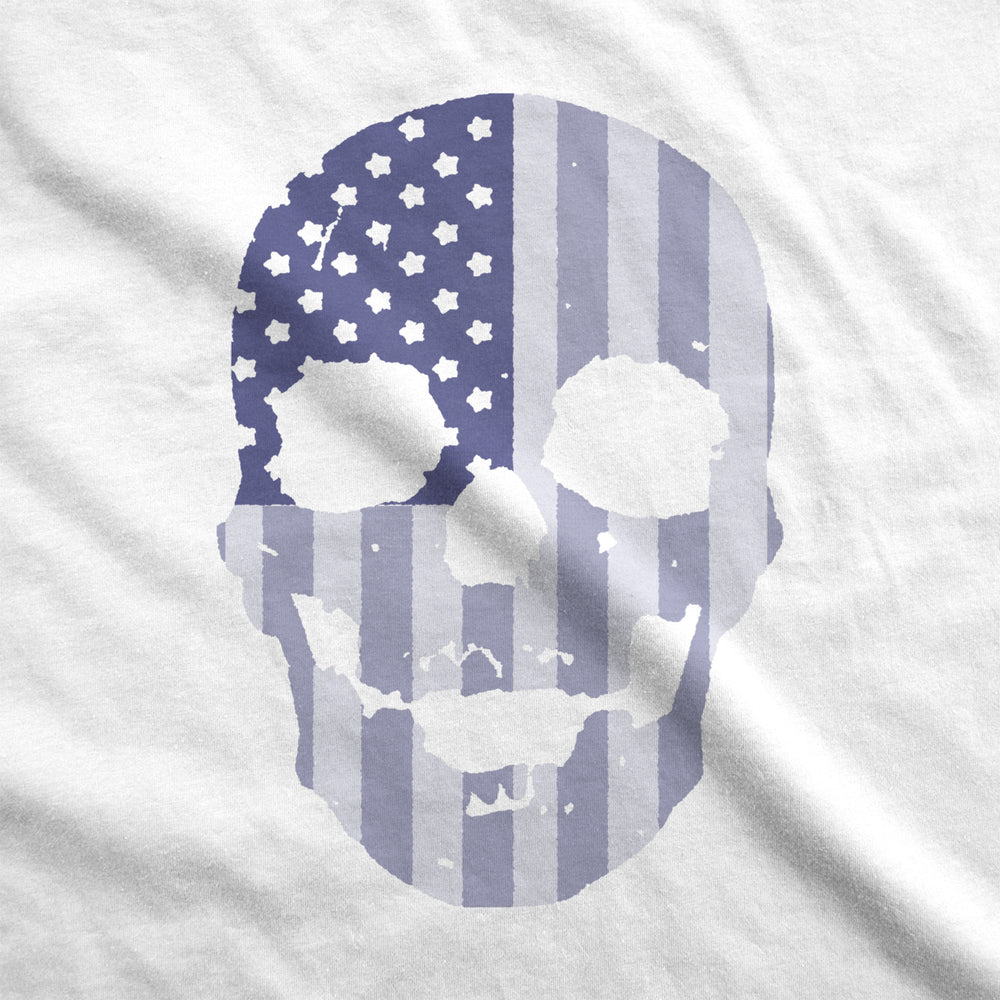 Mens Fitness Tank Flag Skull Tanktop Cool 4th Of July Skeleton Shirt Image 2