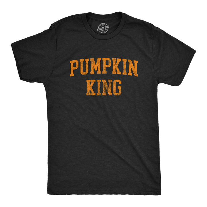 Mens Pumpkin King Tshirt Funny Halloween Jack-O-Lantern Autumn Graphic Novelty Tee Image 1