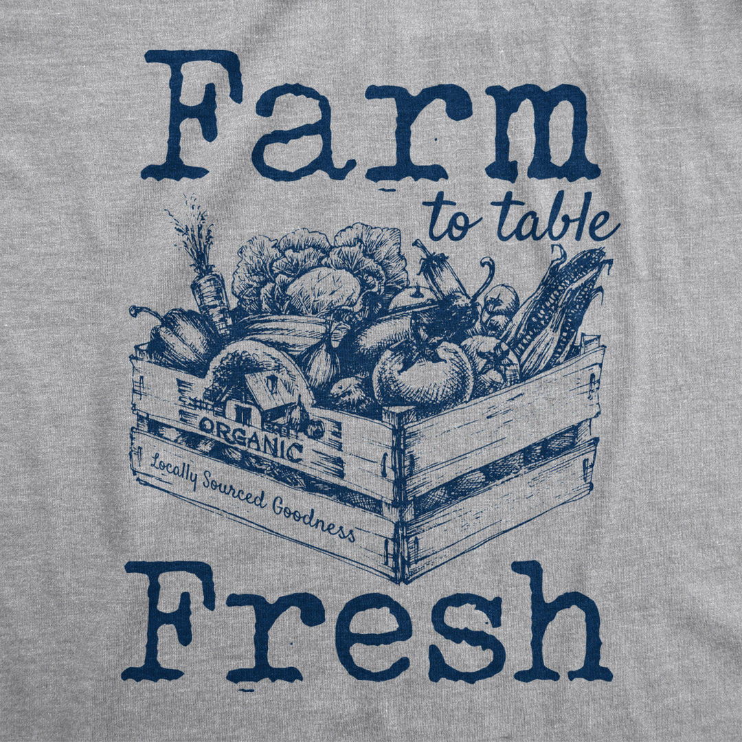 Womens Farm To Table Fresh Tshirt Cute Vegetables Farmers Market Tee Image 2