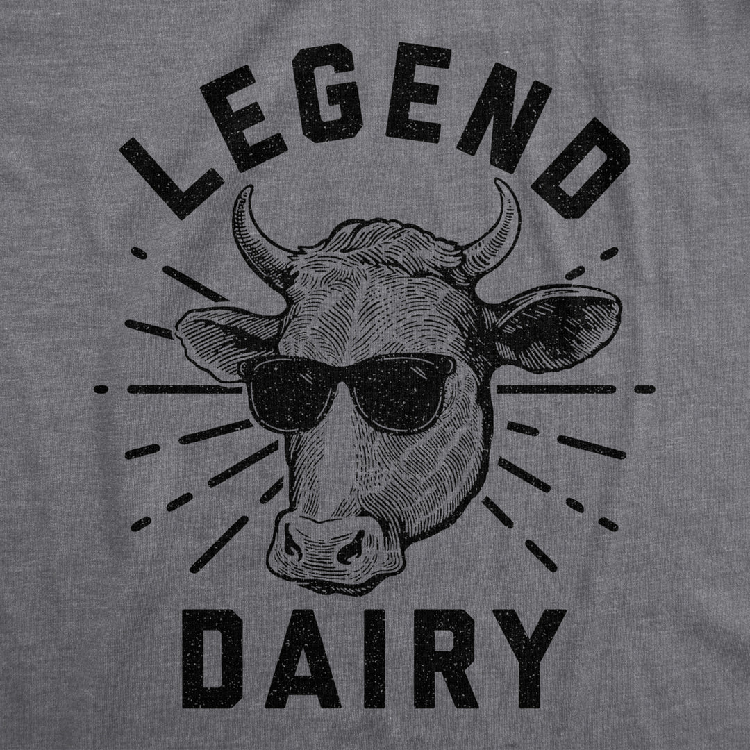 Mens Legend Dairy Tshirt Funny Cow Sunglasses Graphic Novelty Tee Image 2