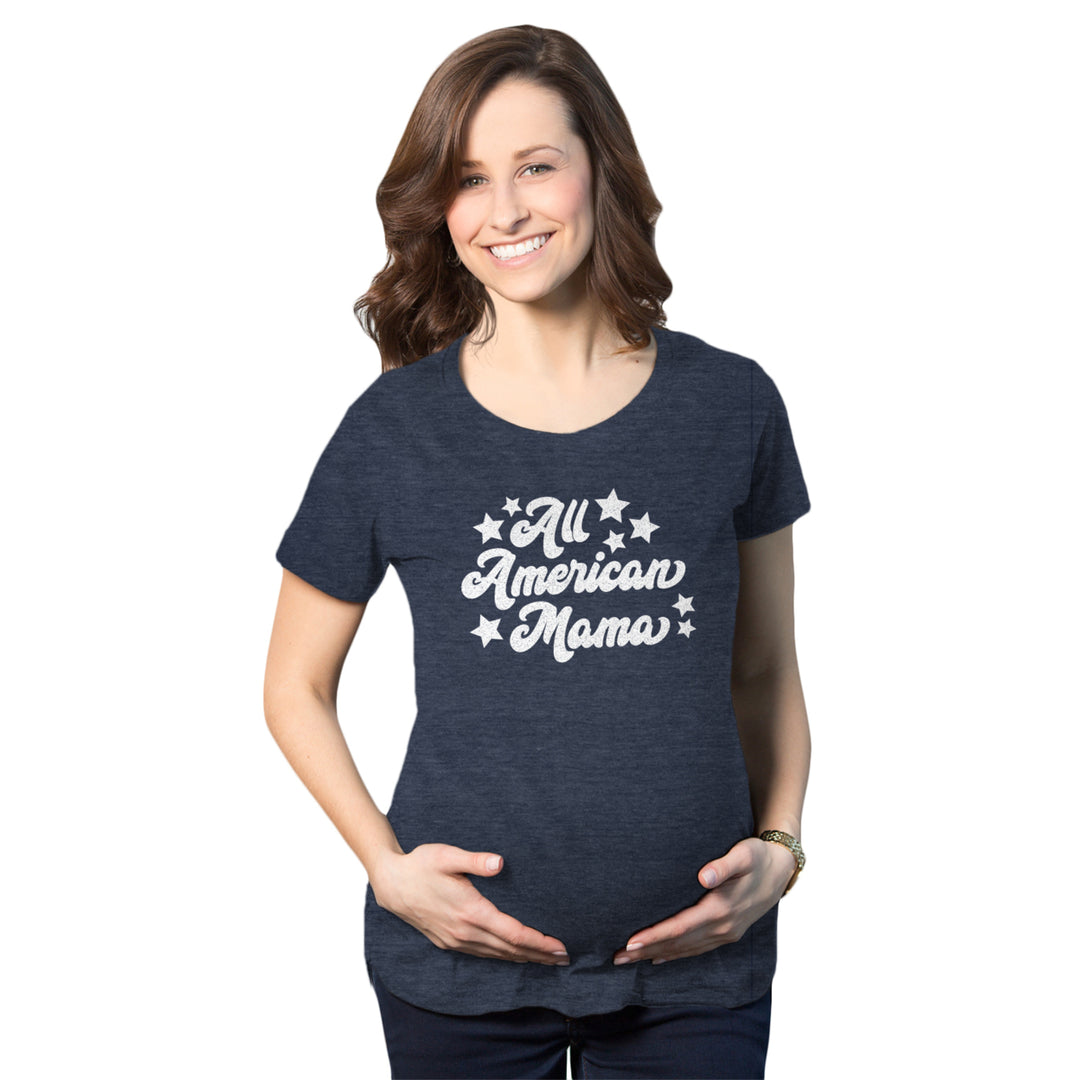 Maternity All American Mama Tshirt Cute 4th Of July Pregnancy Tee Image 1