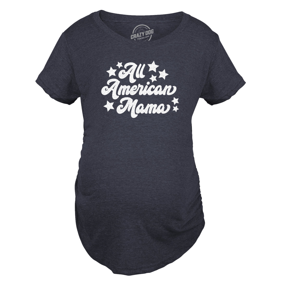 Maternity All American Mama Tshirt Cute 4th Of July Pregnancy Tee Image 4