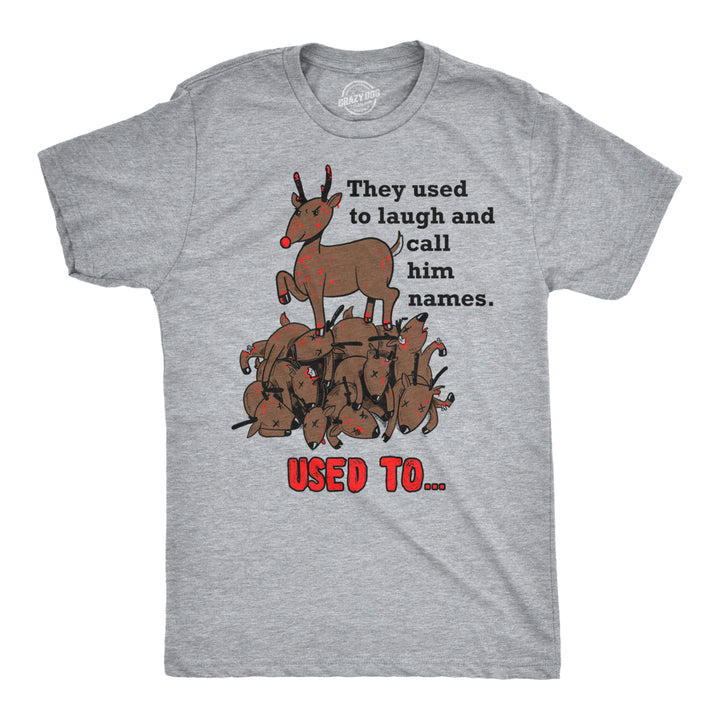 Rudolph the Psychopath Reindeer T Shirt Funny Christmas Shirt Xmas Gift Tee Image 1
