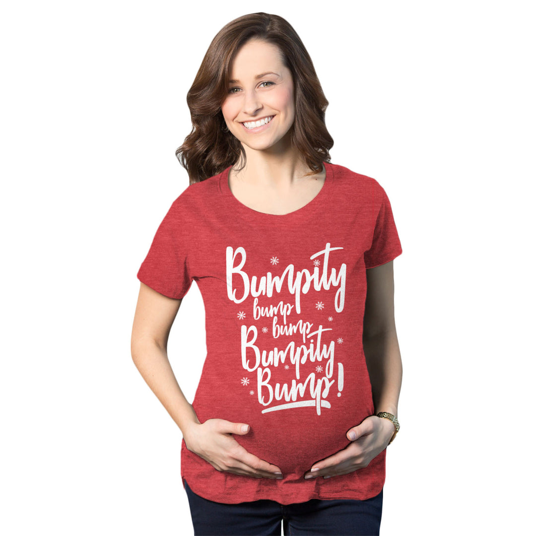 Maternity Bumpity Bump Bump Pregnancy T shirt Funny Christmas Baby Announcement Image 1