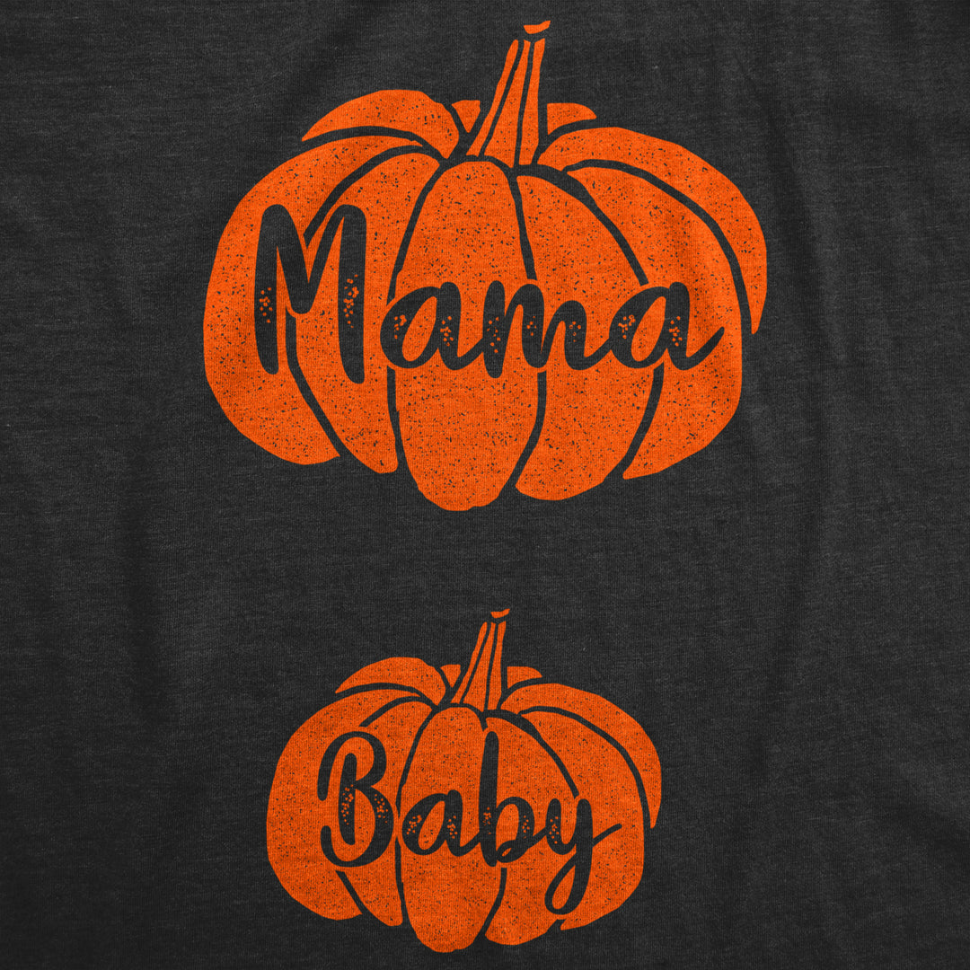 Maternity Mama And Baby Pumpkin Tshirt Cute Family Halloween Pregnancy Tee Image 2