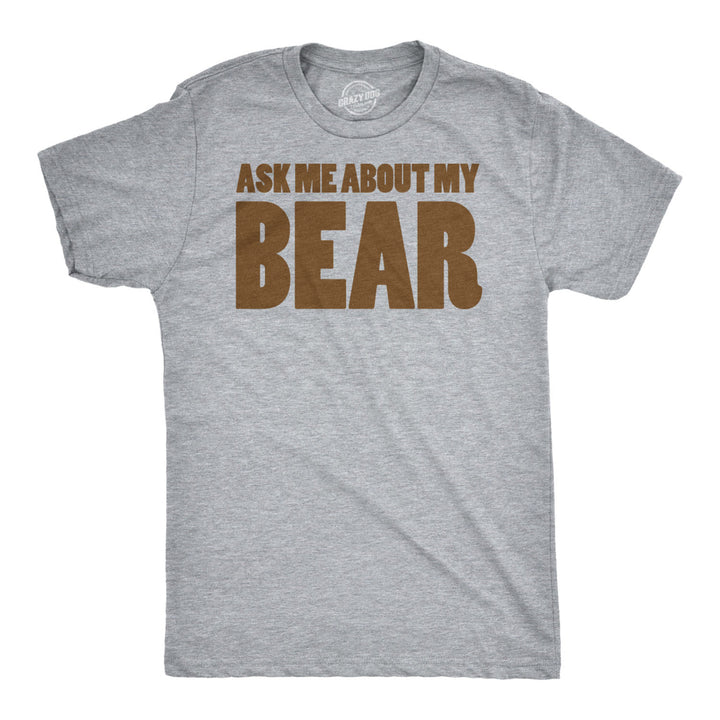 Ask Me About My Angry Bear T Shirt Funny Bear Flip Shirt Bears Flipover Tee Image 2