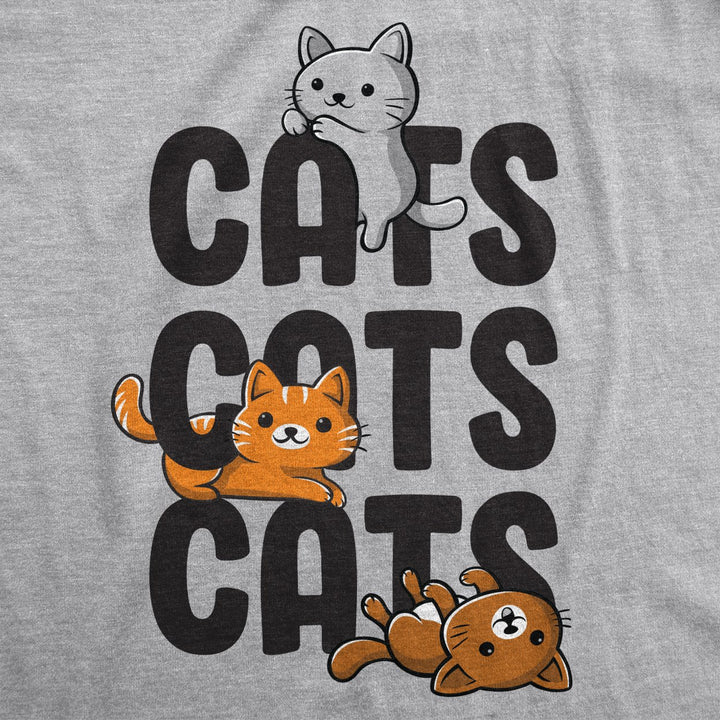 Womens Cats Cats Cats Tshirt Funny Pet Kitty Lover Tee Image 2