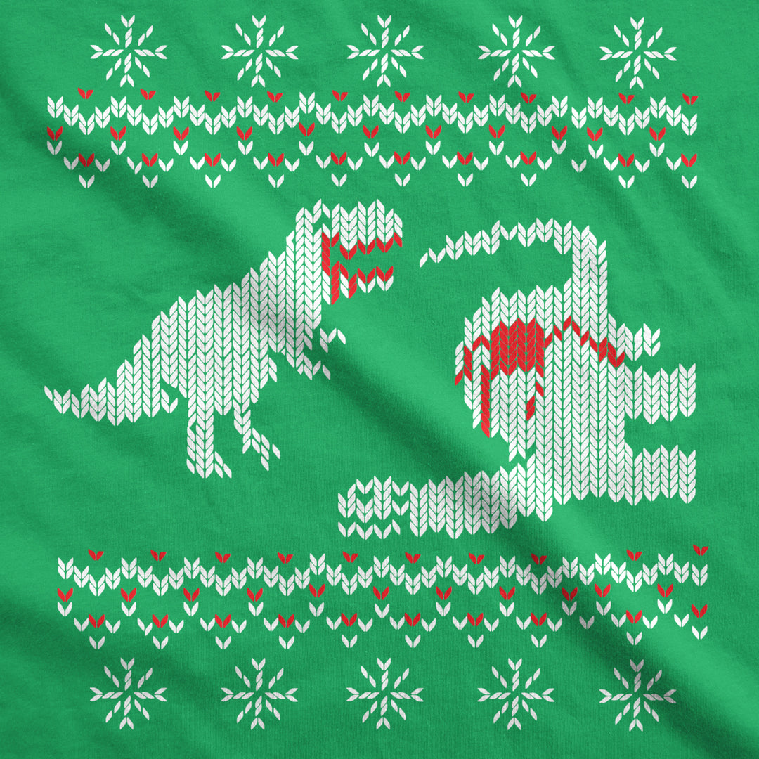 Mens T Rex Dinosaur Snack Funny Ugly Christmas Holiday T shirt Image 2