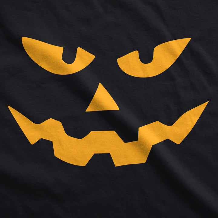 Womens Triangle Nose Pumpkin Face Funny Fall Halloween Spooky T shirt Image 2