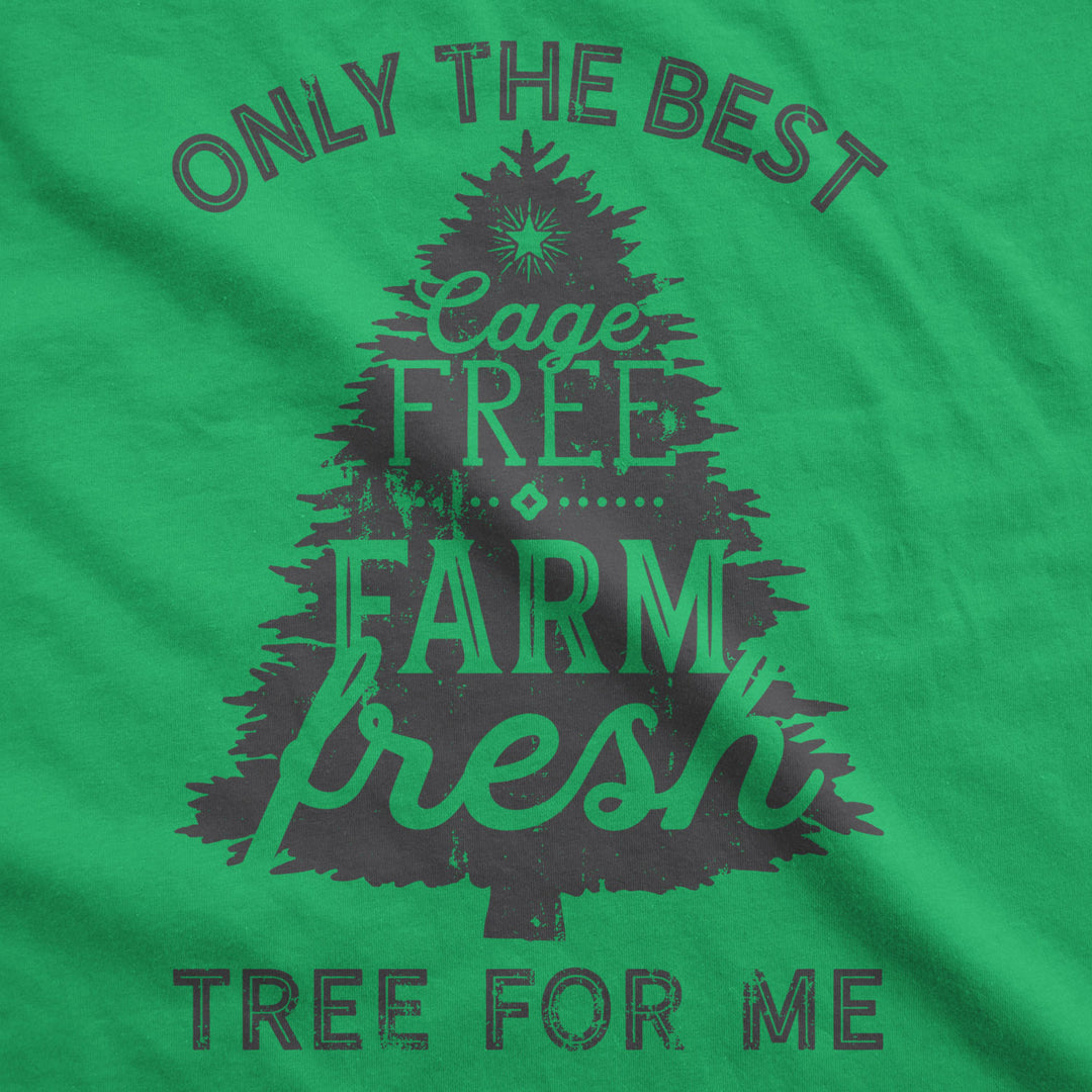 Mens Cage Fre Farm Fresh Tree Tshirt Funny Outdoors Christmas Tee For Guys Image 2