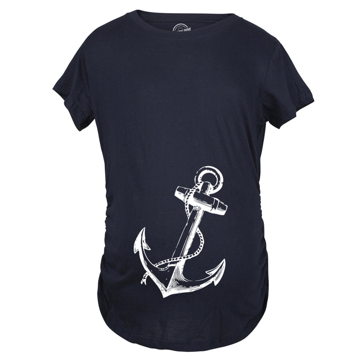 Maternity Anchor Baby Bump Nautical Pregnancy Annoucement Shower Gift T shirt Image 4