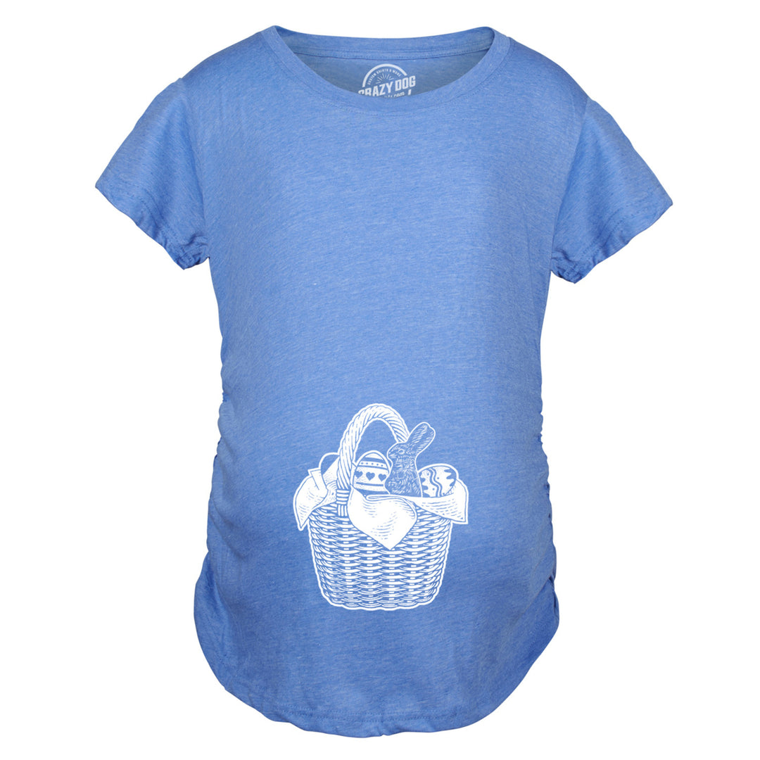 Maternity Easter Basket Belly Pregnancy T Shirt Cute Baby Shower Announcement Image 4