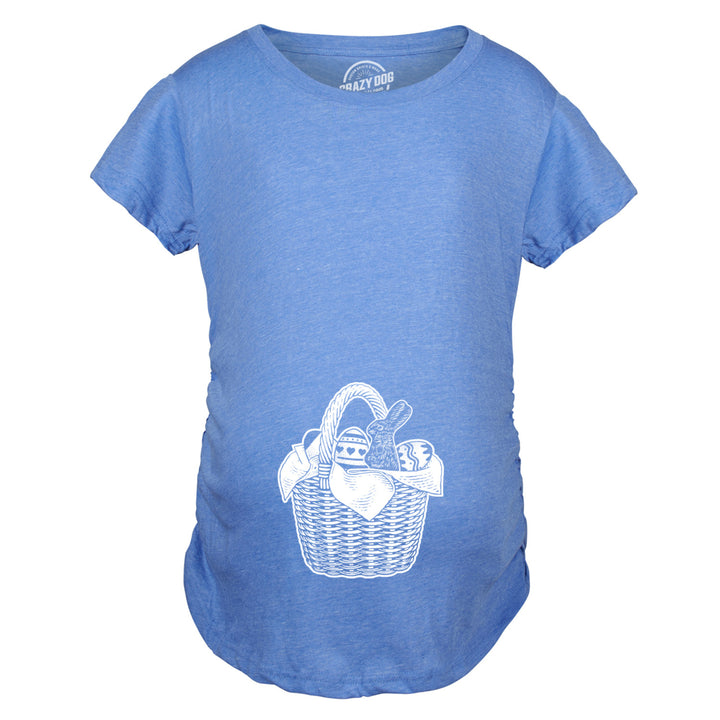 Maternity Easter Basket Belly Pregnancy T Shirt Cute Baby Shower Announcement Image 4