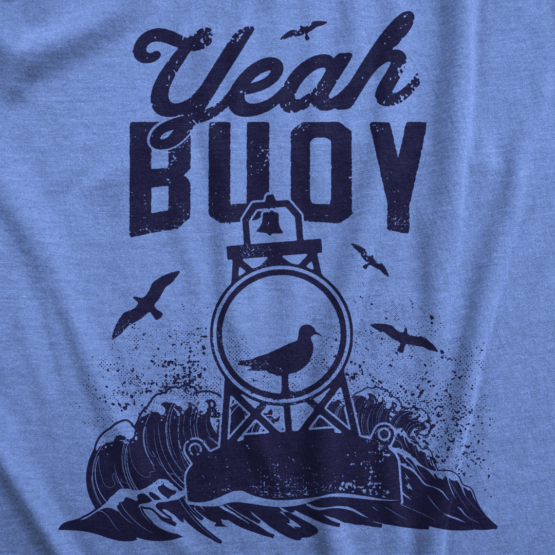 Mens Yeah Buoy Tshirt Funny Seagull Beach Vacation Tee Image 2