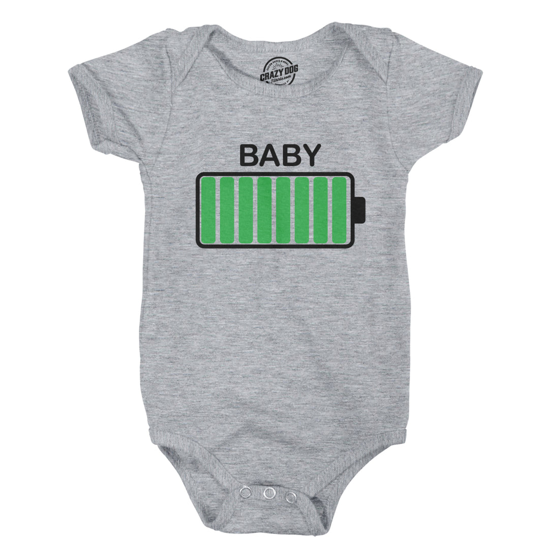Baby Battery Fully Charged Funny Newborn Infant Creeper Bodysuit For Newborn Image 1