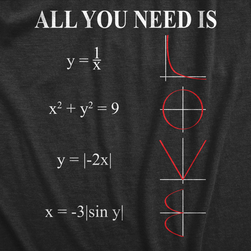 Mens All You Need Is Love Equation Tshirt Funny Nerdy Math Tee Image 2