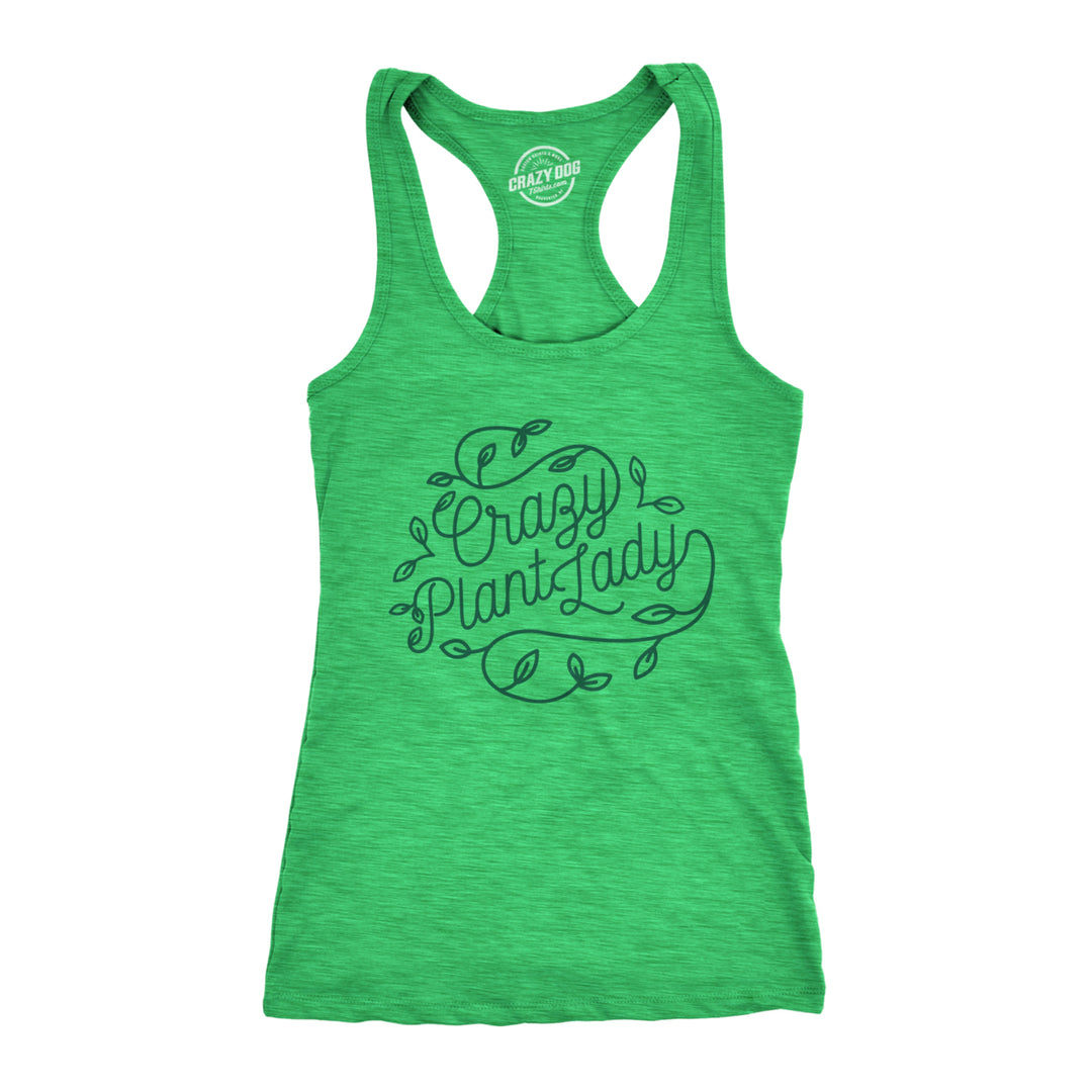 Womens Tank Crazy Plant Lady TanktopFunny Gardening Shirt Image 1