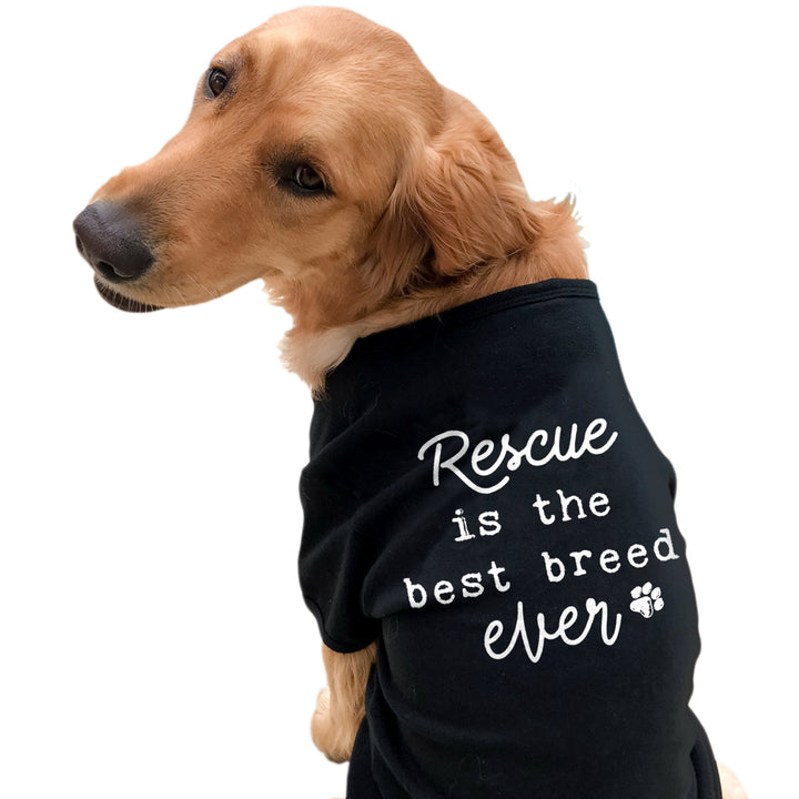 Rescue Is The Best Breed Ever Dog Shirt Pet Puppy Tee Image 3