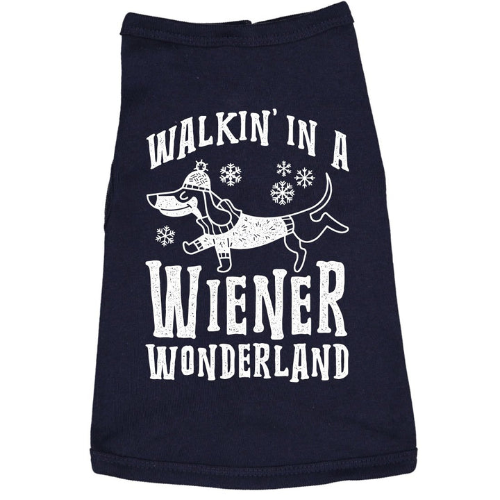 Dog Shirt Walkin In A Wiener Wonderland Tee Funny Christmas Puppy Shirt Image 3