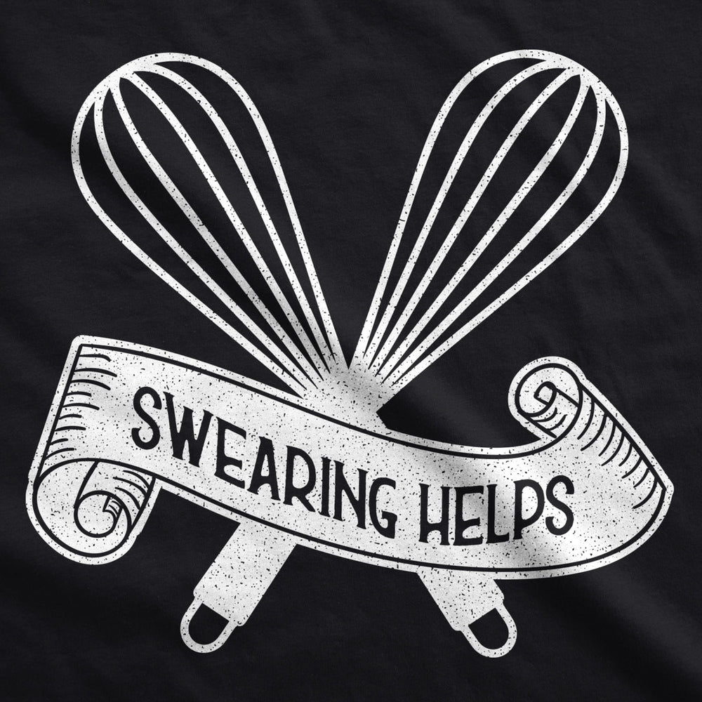 Cookout Apron Swearing Helps Cooking Grilling Baking Kitchen Chef Image 2