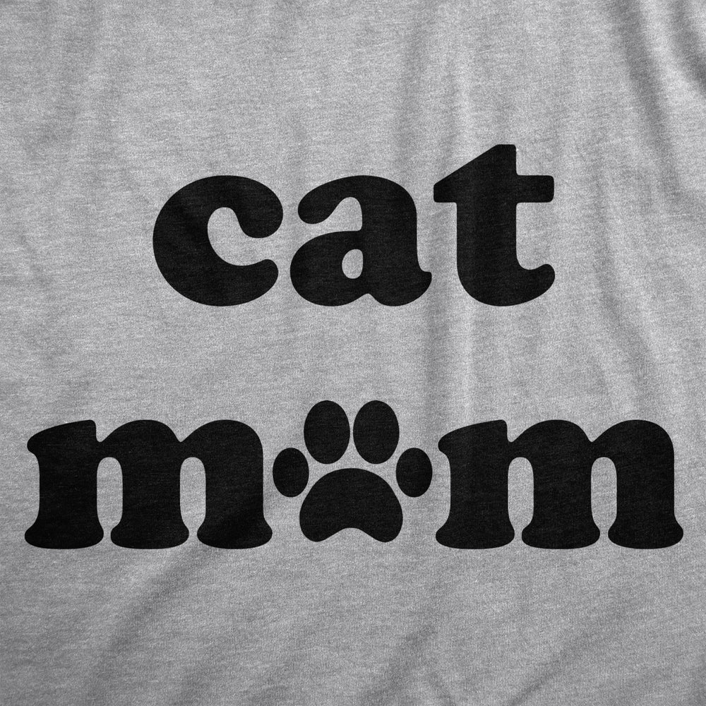 Womens Cat Mom Tshirt Funny Pet Animal Lover Kitty Novelty Tee Image 2