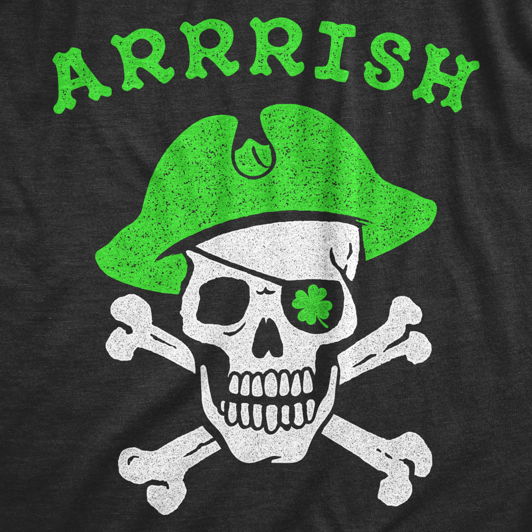 Mens Arrrish T Shirt Funny Saint Patricks Day Irish Pirate St Patty Humor Tee Image 2