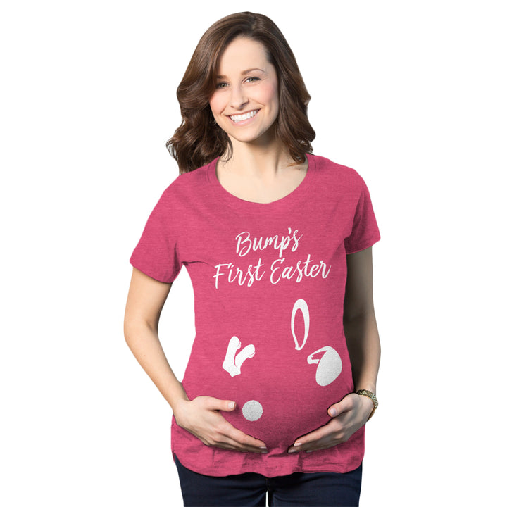 Maternity Bumps First Easter T Shirt Cute Announcement Pregnancy Spring Shower Image 1