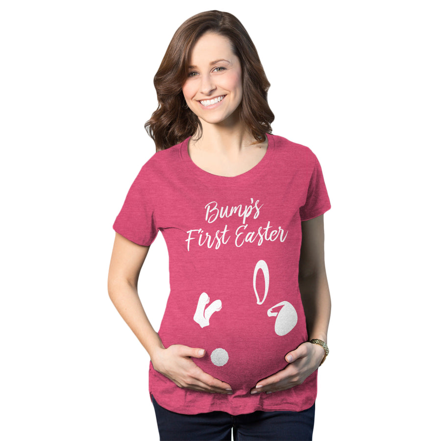 Maternity Bumps First Easter T Shirt Cute Announcement Pregnancy Spring Shower Image 1