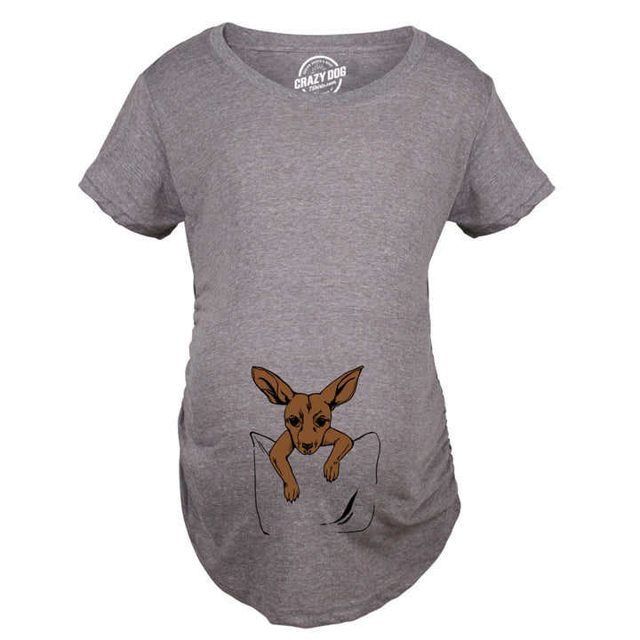 Maternity Peeking Kangaroo Tshirt Cute Pregnancy Tee Image 4