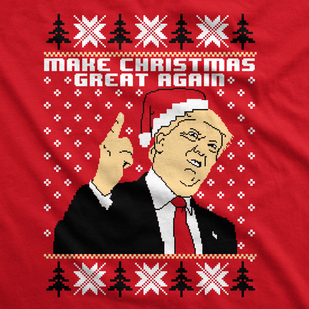 Make Christmas Great Again Funny Ugly Christmas Sarcastic Graphic Men Sweatshirt Image 2