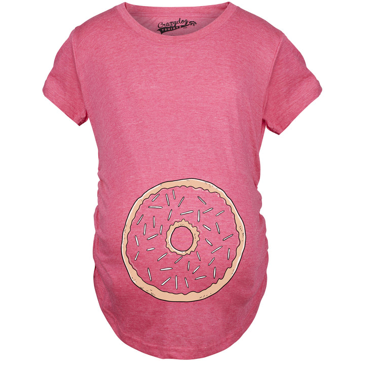 Womens Pregnancy Donut Baby Bump Cute Maternity Announcement Funny T Shirt Image 2