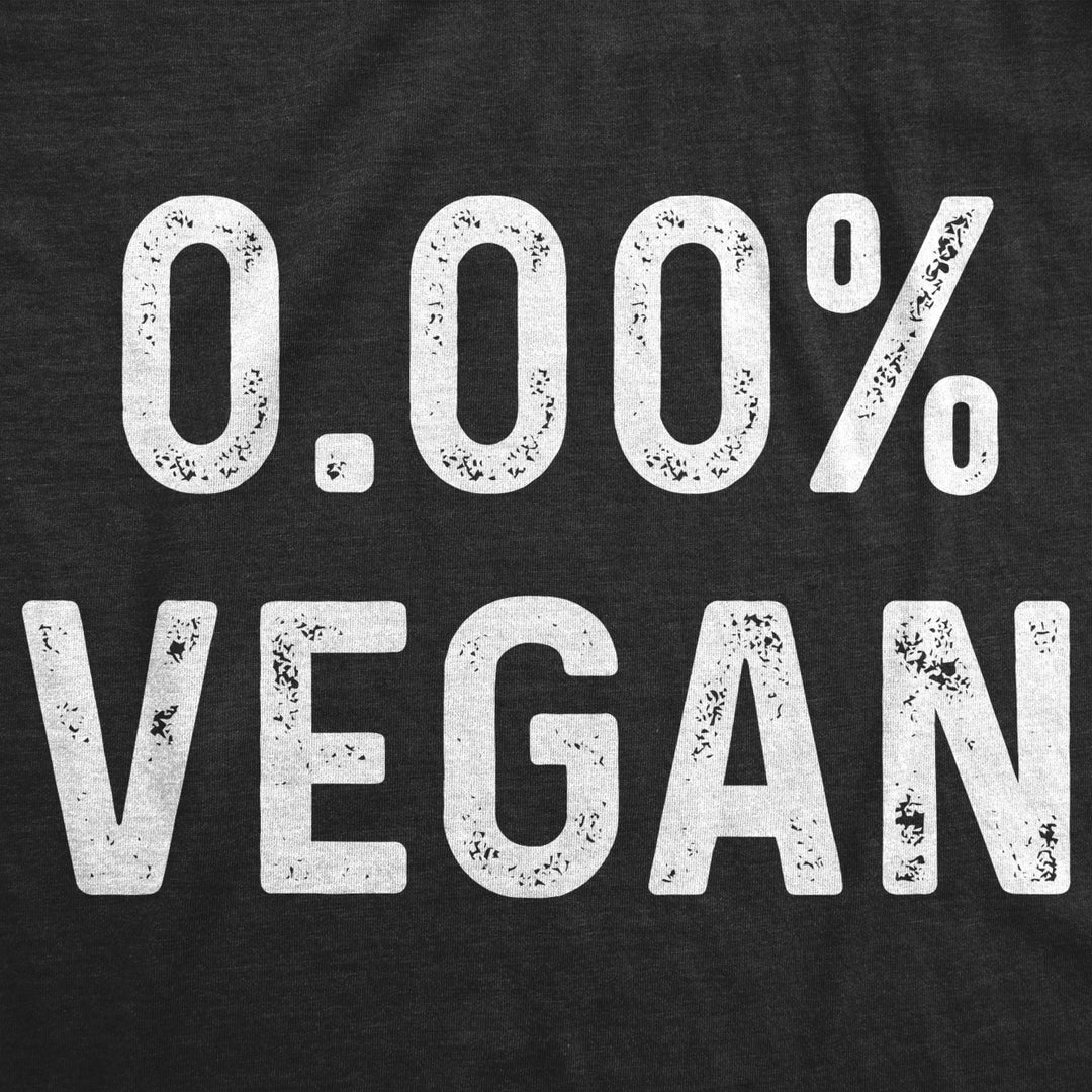 Mens 0% Vegan Tshirt Funny Cooking Meat Eater Tee Image 2