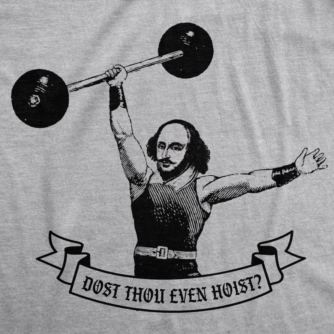 Mens Fitness Tank Dost Thou Even Hoist Tanktop Funny Workout Gym Shirt Image 2