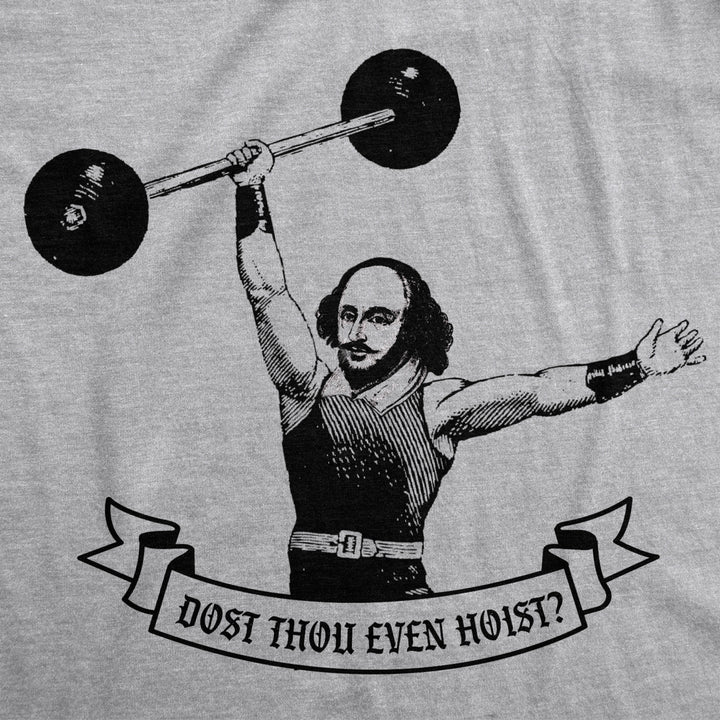 Mens Fitness Tank Dost Thou Even Hoist Tanktop Funny Workout Gym Shirt Image 2