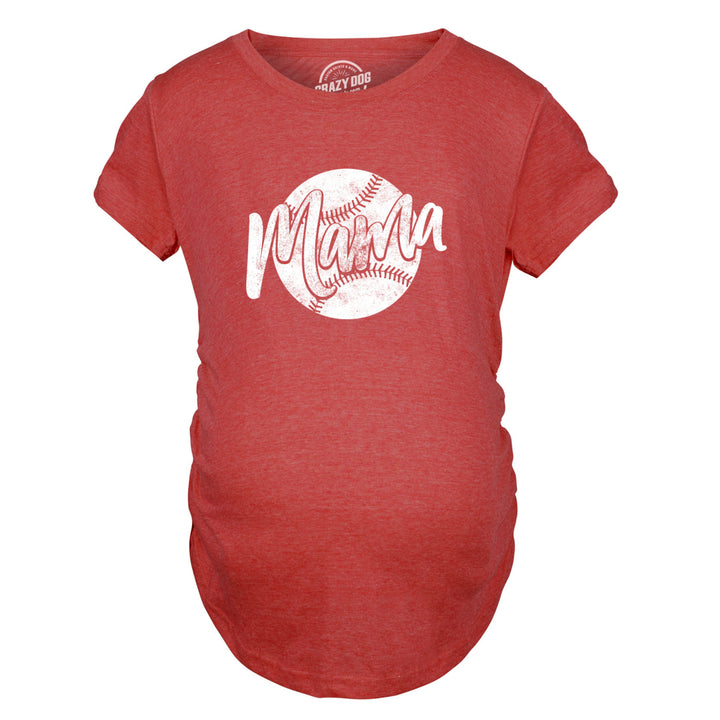 Maternity Baseball Mama Tshirt Cute Summer Sports Tee For Mom To Be Image 2