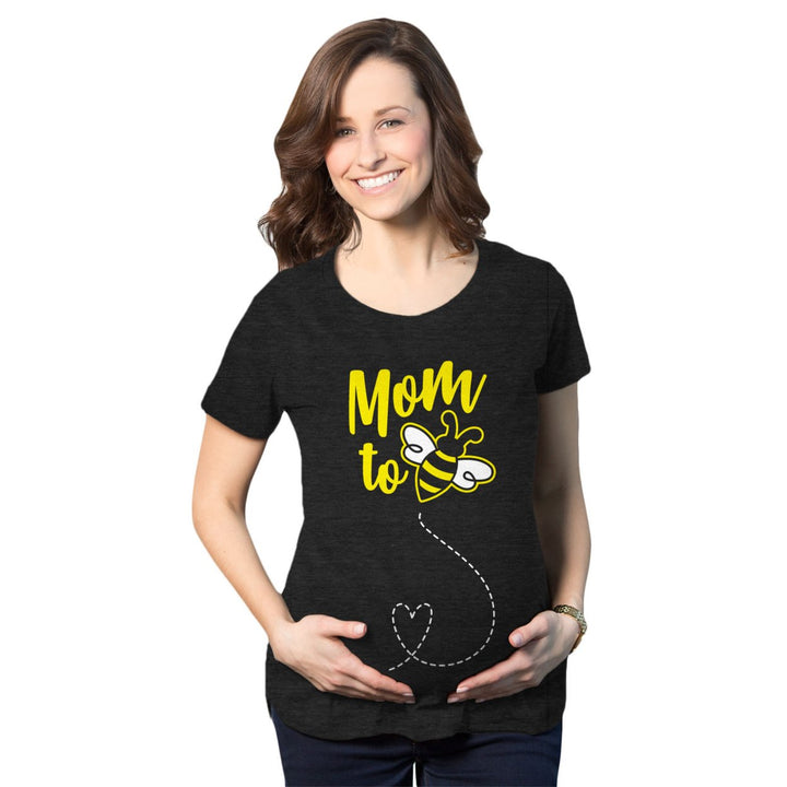 Maternity Mom To Bee Pregnancy Tshirt Funny Bumblebee Tee Image 1