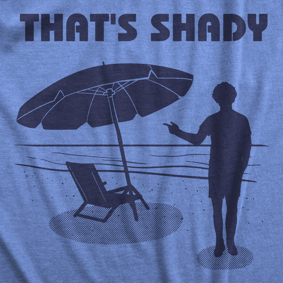 Womens Thats Shady Tshirt Funny Beach Vacation Umbrella Tee Image 2