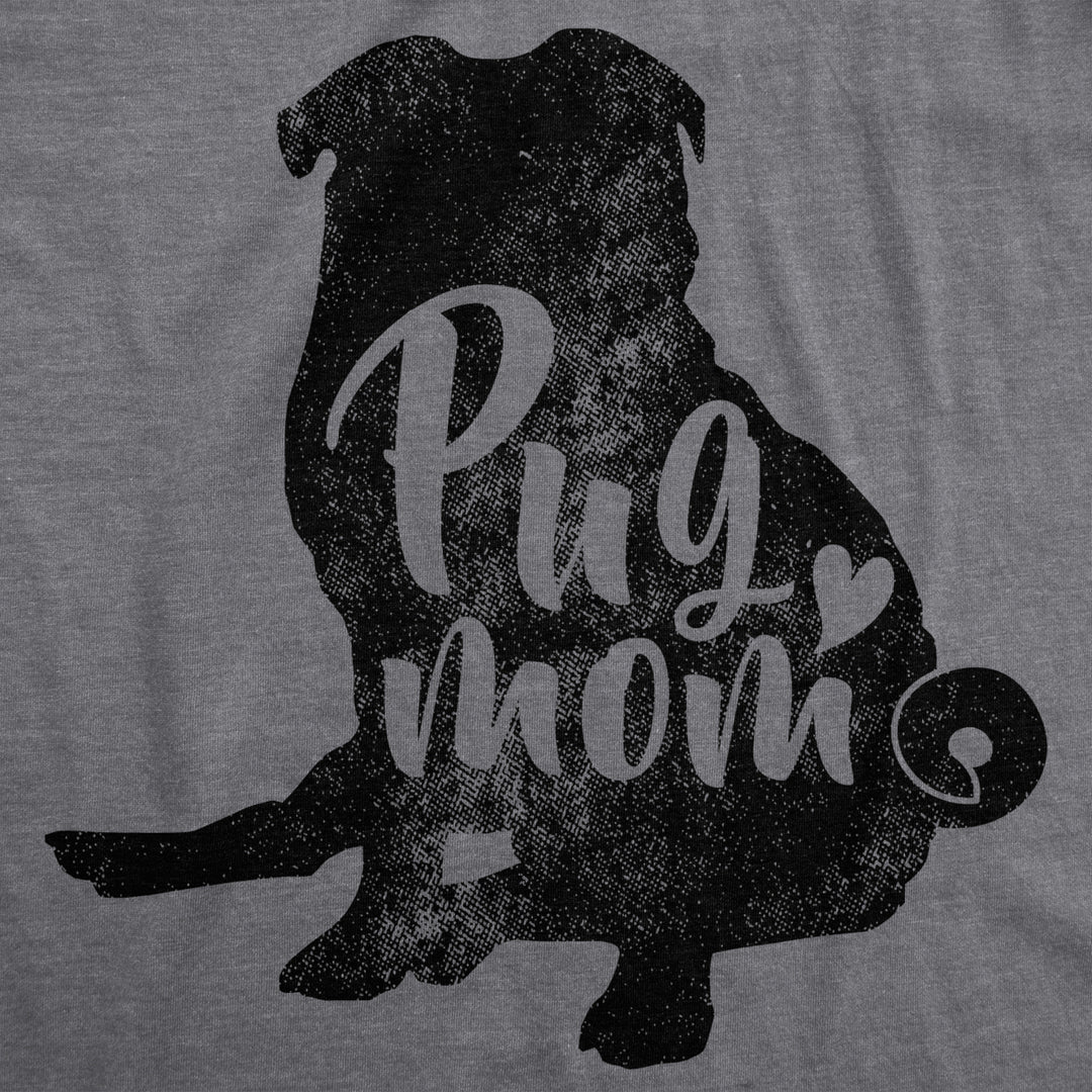 Womens Pug Mom T Shirt Funny Gift for Dog Mom Pet Owner Lover Vintage Graphic Image 2