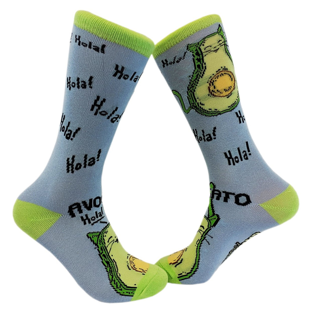 Womens Avogato Sock Cat Face Cute Novelty Hilarious Crazy Saying Footwear Image 1