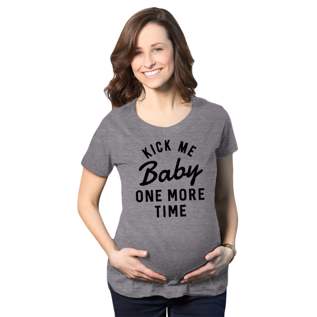 Maternity Kick Me Baby One More Time Tshirt Funny Pregnant Song Lyrics Tee Image 1