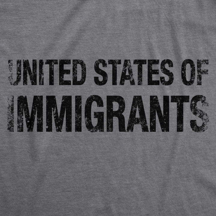 Womens United States of Immigrants Funny Citizen American T shirt Image 2