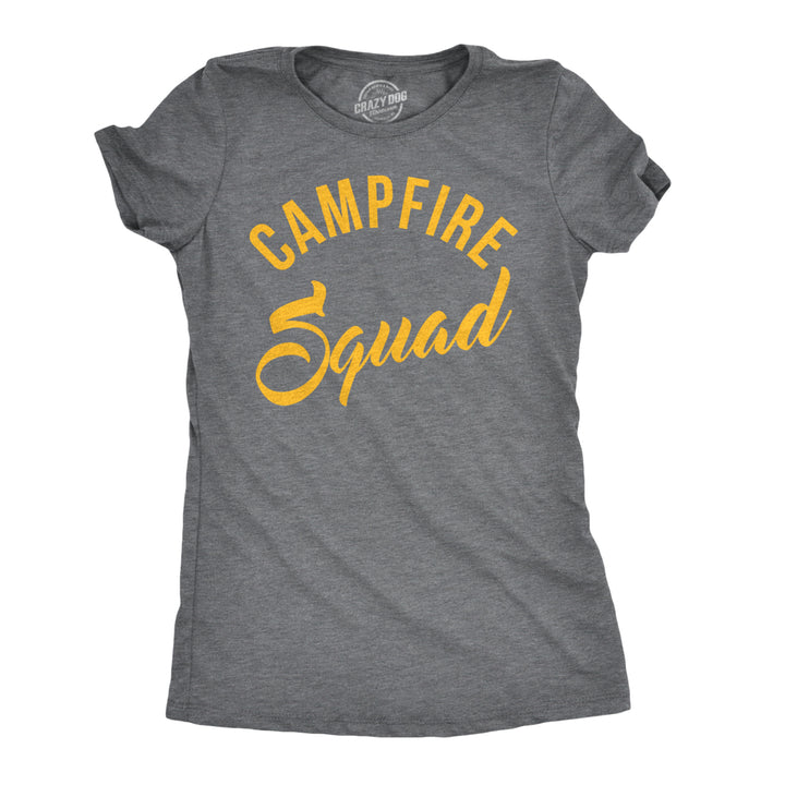 Womens Campfire Squad Graphic T Shirt for Camping Summer Vacation Camper Tee Image 1