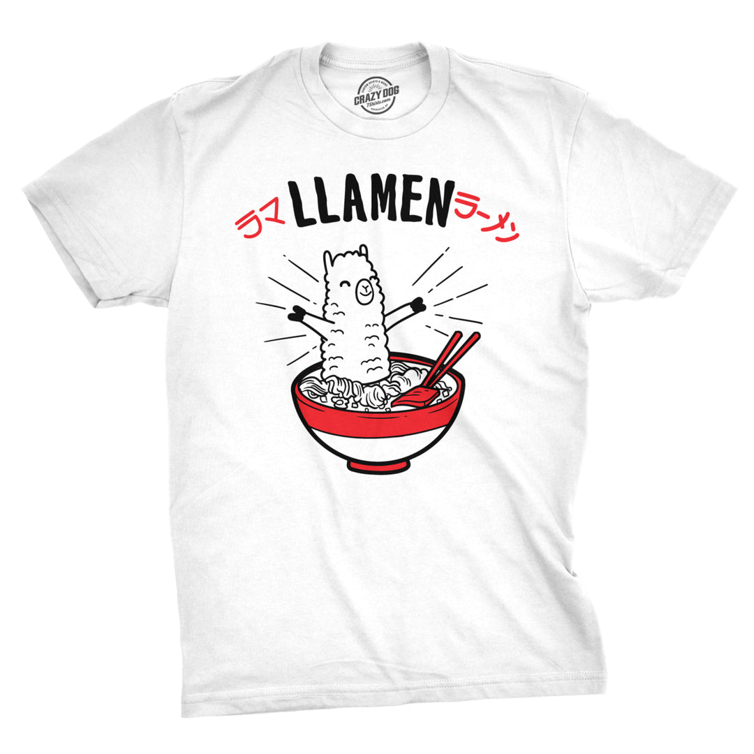 Mens Llamen Funny Llama T Shirt Hilarious Gift for Foodie Hilarious Sayings Image 1