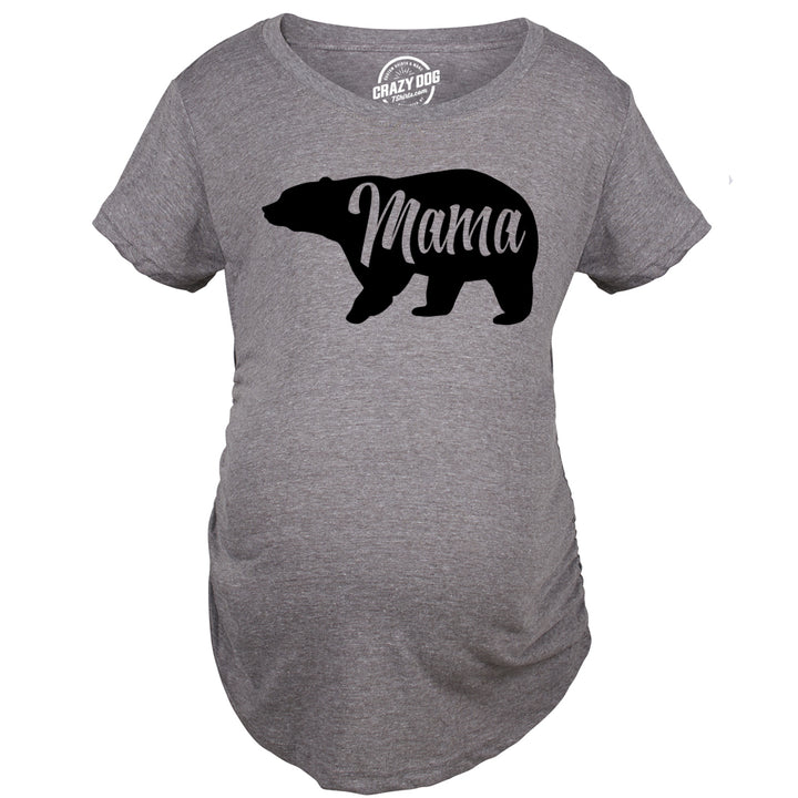 Maternity Mama Bear Funny Pregnancy T shirt Novelty  Mothers Day Image 2