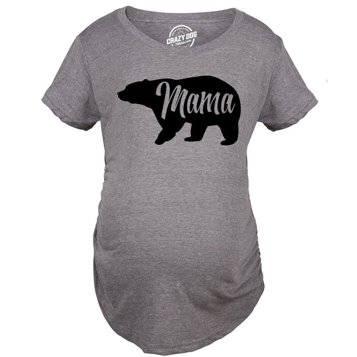 Maternity Mama Bear Funny Pregnancy T shirt Novelty Mothers Day Image 2