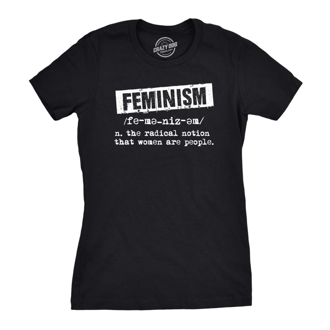 Womens Feminist Definition Cool Empowerment T-shirt For Ladies Image 1