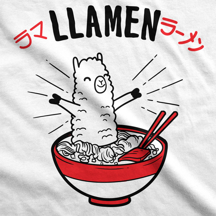 Womens Llamen Funny Ramen T-shirt For Foodie Girls Image 2