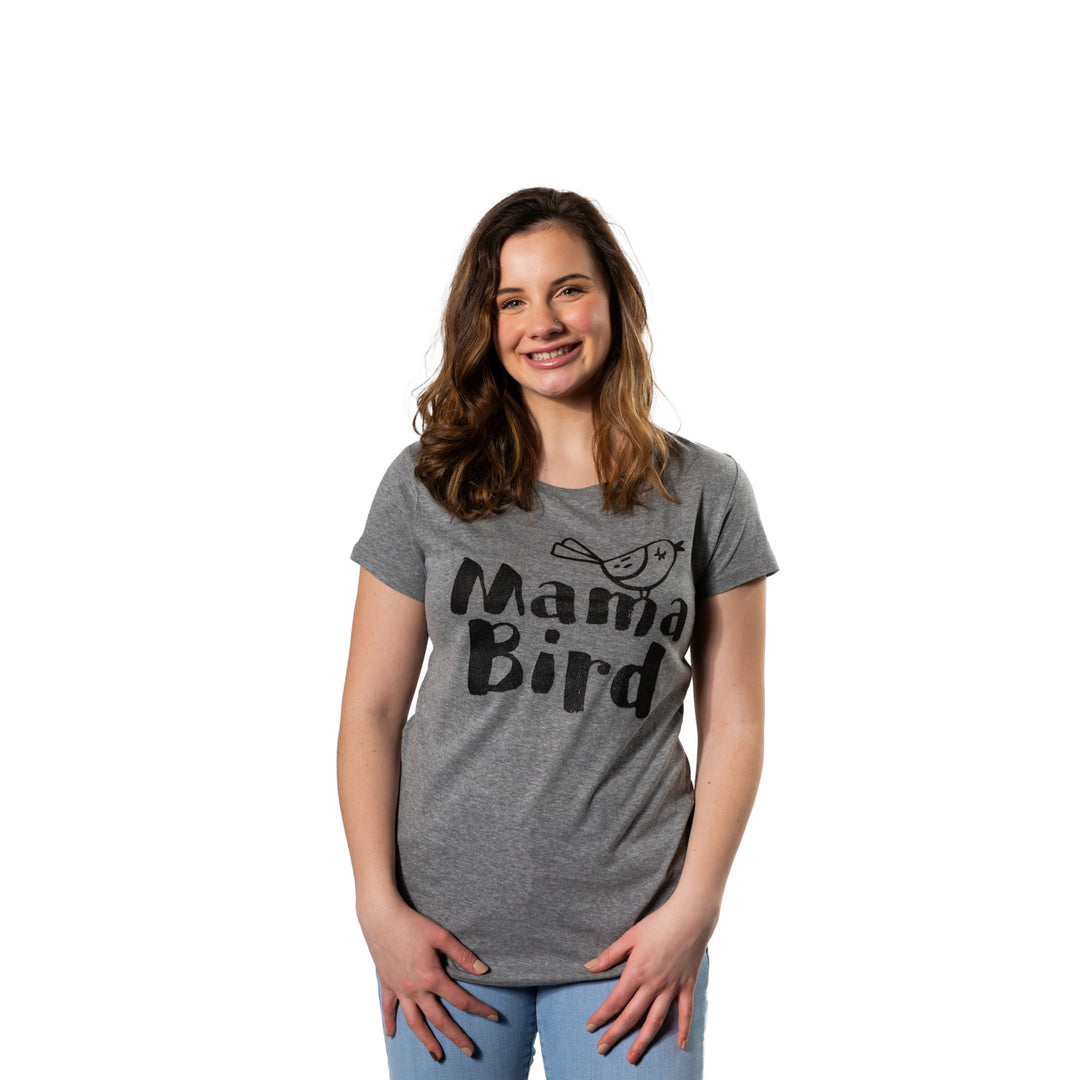 Womens Mama Bird Funny T Shirt Family Mothers Day Gift Idea Novelty for Mom Image 4